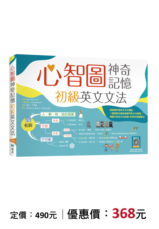 心智圖神奇記憶初級英文文法
